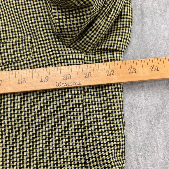 Daniel Blazer Men 44 Yellow Blue Houndstooth Classic Jacket VTG 80s‎ Hong Kong - Picture 5 of 13
